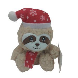 Greenbrier International Christmas Raccoon Plush 6" Stuffed Animal